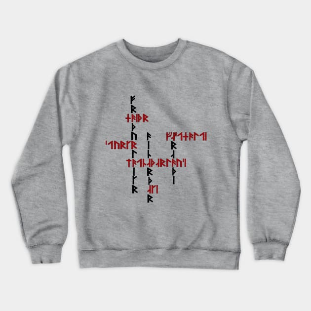 Interlocking Nordic Rune Design Crewneck Sweatshirt by Art of Arklin